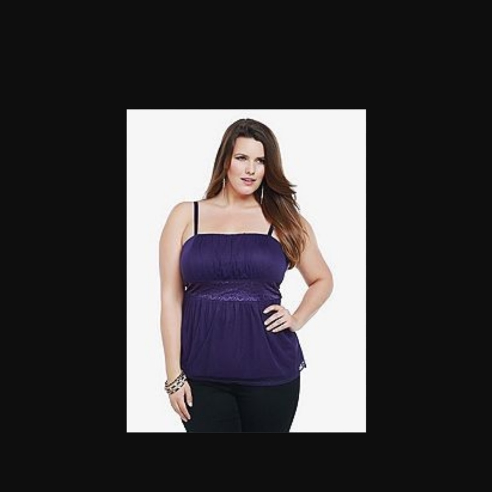 EUC Torrid purple babydoll top, size 2